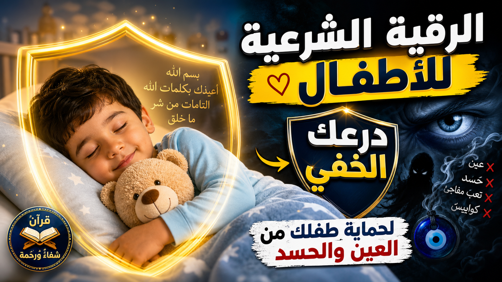 الرقية الشرعية للأطفال للتحصين من العين والحسد والخوف.